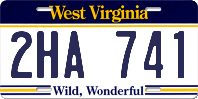 WV license plate 2HA741
