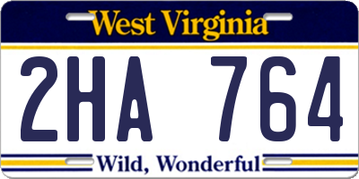 WV license plate 2HA764