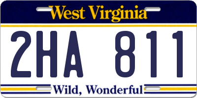 WV license plate 2HA811