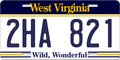 WV license plate 2HA821