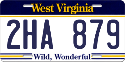 WV license plate 2HA879