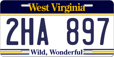 WV license plate 2HA897