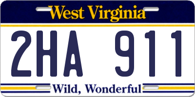 WV license plate 2HA911