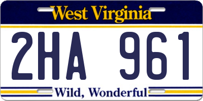 WV license plate 2HA961