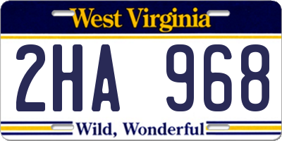 WV license plate 2HA968