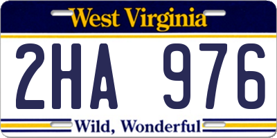 WV license plate 2HA976