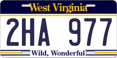 WV license plate 2HA977