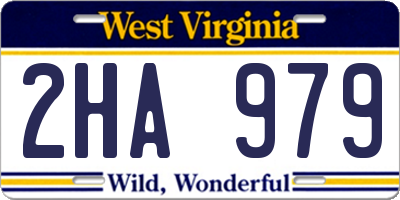 WV license plate 2HA979