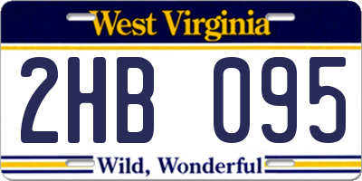 WV license plate 2HB095