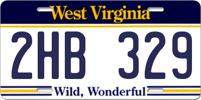 WV license plate 2HB329