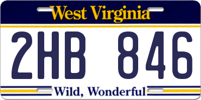 WV license plate 2HB846