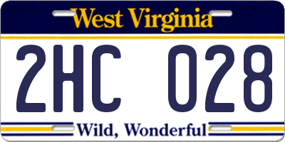 WV license plate 2HC028