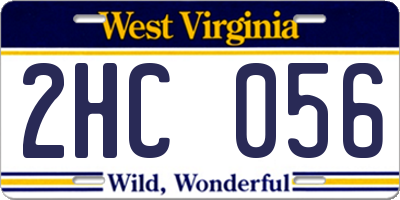 WV license plate 2HC056