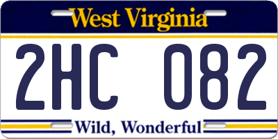 WV license plate 2HC082