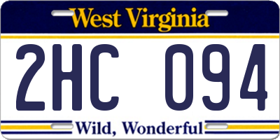 WV license plate 2HC094