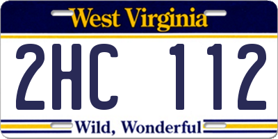 WV license plate 2HC112
