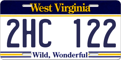 WV license plate 2HC122