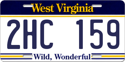WV license plate 2HC159