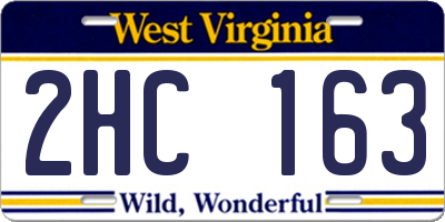 WV license plate 2HC163