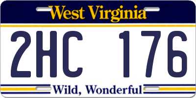 WV license plate 2HC176