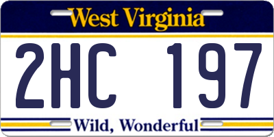 WV license plate 2HC197