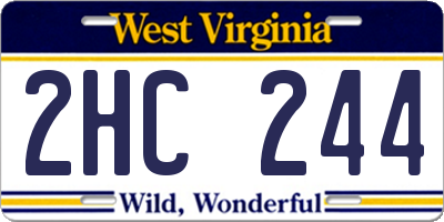 WV license plate 2HC244