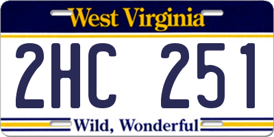 WV license plate 2HC251