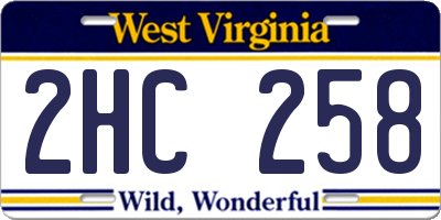 WV license plate 2HC258