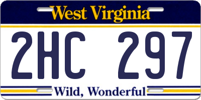 WV license plate 2HC297