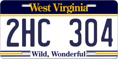 WV license plate 2HC304