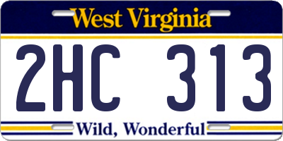 WV license plate 2HC313