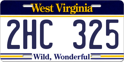 WV license plate 2HC325