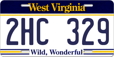 WV license plate 2HC329