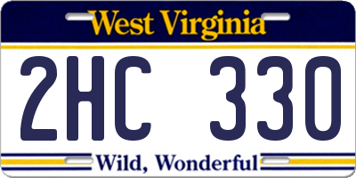WV license plate 2HC330