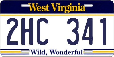 WV license plate 2HC341