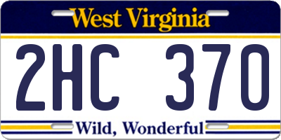 WV license plate 2HC370