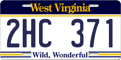 WV license plate 2HC371