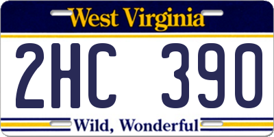 WV license plate 2HC390