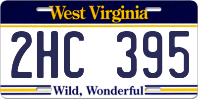 WV license plate 2HC395
