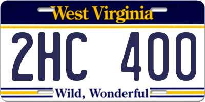 WV license plate 2HC400