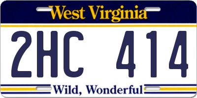 WV license plate 2HC414