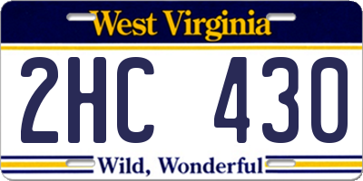 WV license plate 2HC430