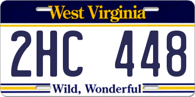 WV license plate 2HC448