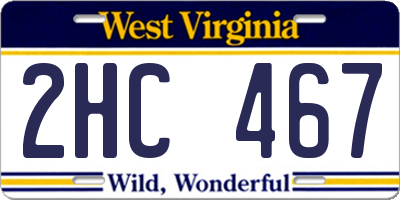 WV license plate 2HC467