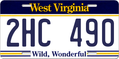 WV license plate 2HC490