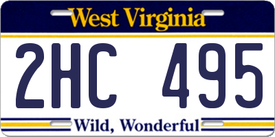 WV license plate 2HC495