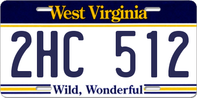 WV license plate 2HC512