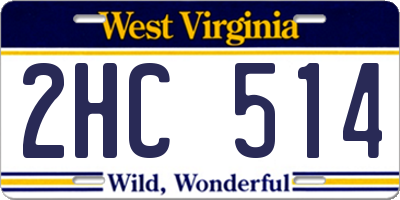 WV license plate 2HC514