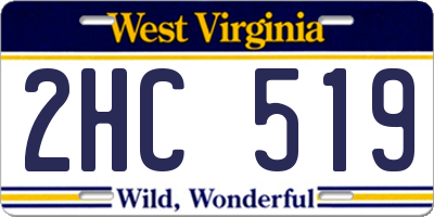 WV license plate 2HC519