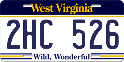 WV license plate 2HC526